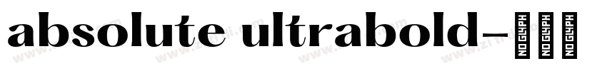 absolute ultrabold字体转换
